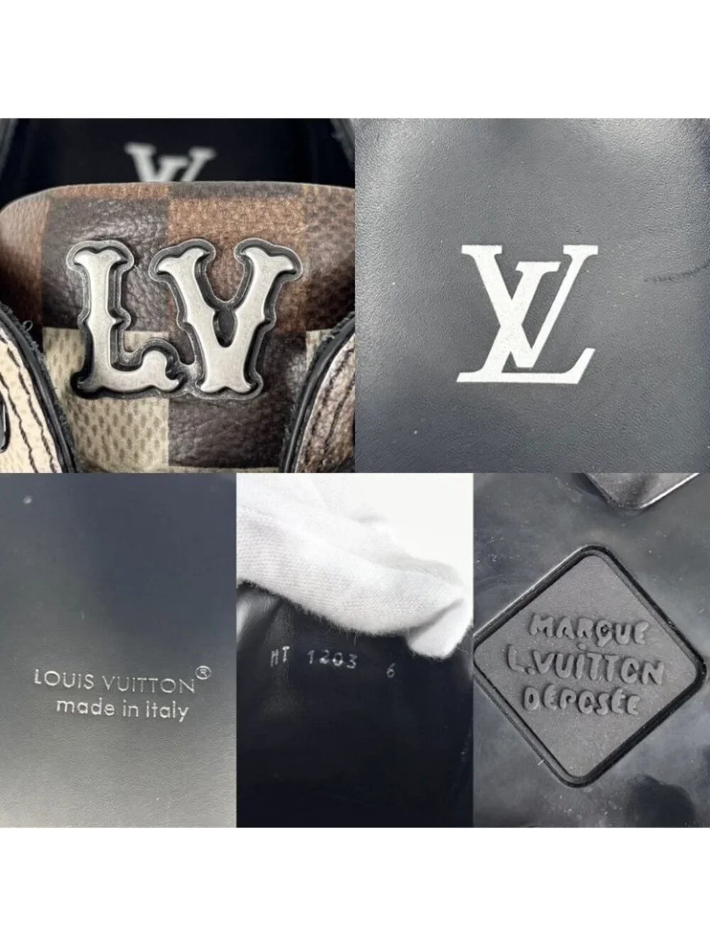 Louis Vuitton Loafers LV Checker Damoflage Shoes LV Combat Boot 25 cm 6 Sizes - Picture 6 of 10